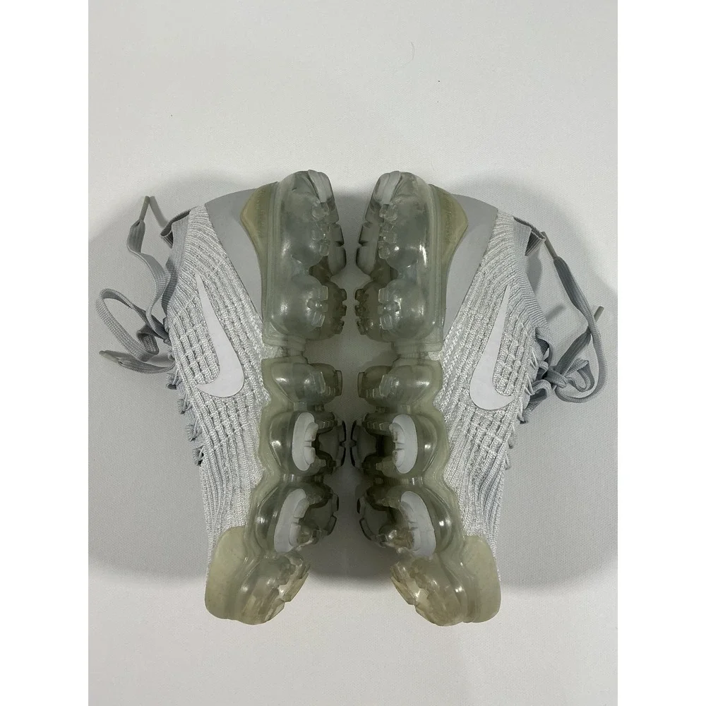 Nike Air VaporMax Flyknit 3 Pure Platinum Gray Running Shoes Women's Size 5.5